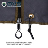 OVS HD Nomadic 270 LTE Awning Walls — Feature shot: zipper close-up