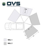 OVS HD Nomadic 270 LT Awning Walls — Feature shot: layout diagram of the walls around the vehicle