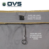 OVS HD Nomadic 270 Awning 3-Piece Wall Kit — Feature shot: guide-line loops for securing the walls