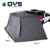 OVS HD Nomadic 270 Awning 3-Piece Wall Kit — Feature shot: walls 2 and 3 installed