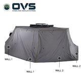OVS HD Nomadic 270 Awning 3-Piece Wall Kit — Feature shot: walls 1 and 2 installed