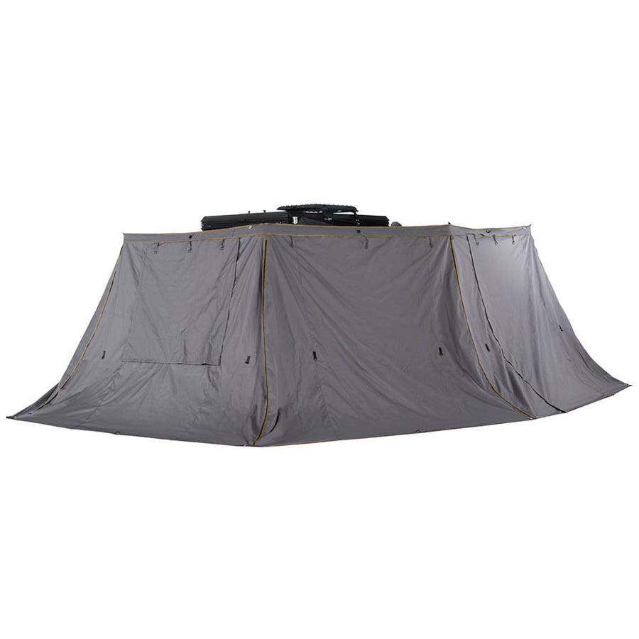 OVS HD Nomadic 270 Awning Walls — Feature shot: awning fully enclosed with walls