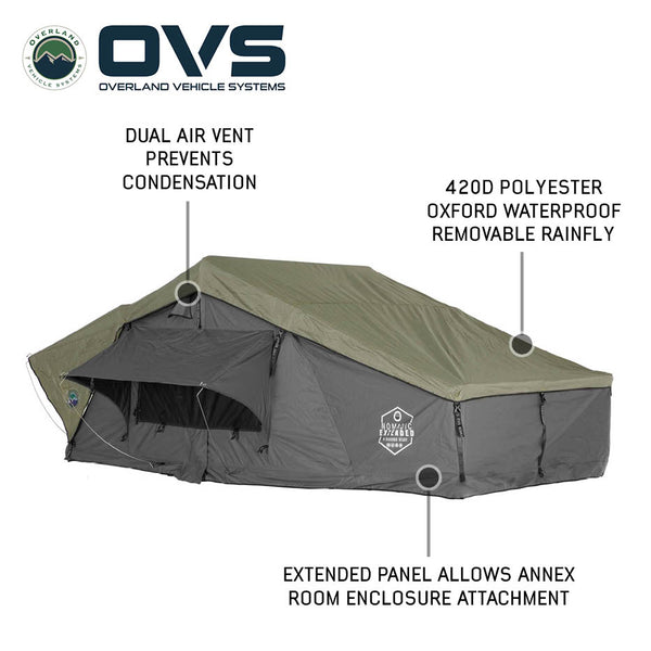 OVS HD Nomadic 2 Extended — Feature shot: dual air vent to cut condensation, under the 420D rainfly