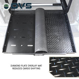 OVS Cargo Storage Rack with Sliding Tray – Jeep JL & SUVs — Feature shot: rubberized diamond plate mat