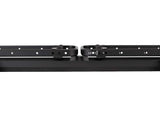 KUAT Piston SR Bike Tray — Feature shot: close-up of the FastFit wheel chock rail with size markings from 20" to 29"