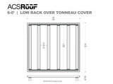 Leitner ACS ROOF platform rack low profile no-drill platform rack, installed view 12