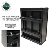 OVS Mid-Size Cargo Box Kitchen with Slide-Out Sink & Work Station — Feature shot: mounting rows
