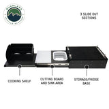 OVS Mid-Size Cargo Box Kitchen with Slide-Out Sink & Work Station — Feature shot: slide-out sections