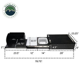 OVS Mid-Size Cargo Box Kitchen with Slide-Out Sink & Work Station — Feature shot: dimensions diagram
