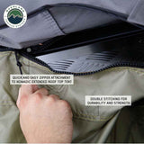 OVS HD Nomadic 2 Extended Annex Room — Feature shot: hook-and-loop and zipper close-up