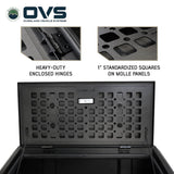 OVS Pod Rack Bed Storage System — Feature shot: MOLLE panel