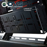 OVS Ruff Rax Inside MOLLE Panel – Bed Racks — Lifestyle shot: installed and in use; a fully built rack ready for camp.