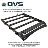 OVS Ruff Rax Roof Rack – 2024–2027 Ford Ranger — Feature shot: flush-mounted crossbars, three-quarter view