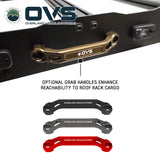 OVS Ruff Rax Roof Rack – 2011–2027 RAM 2500/3500 (No Light Bar Cutout) — Feature shot: optional billet grab handles