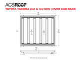 Leitner ACS ROOF Toyota Tacoma Roof Rack low profile no-drill platform rack, installed view 10
