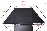FSR 180 Tailgate Awning — Feature shot: dimension and measurement diagram