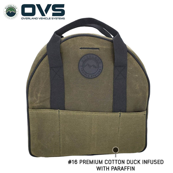 OVS Canyon Waxed Canvas Jumper Cable Bag — Feature shot: front view