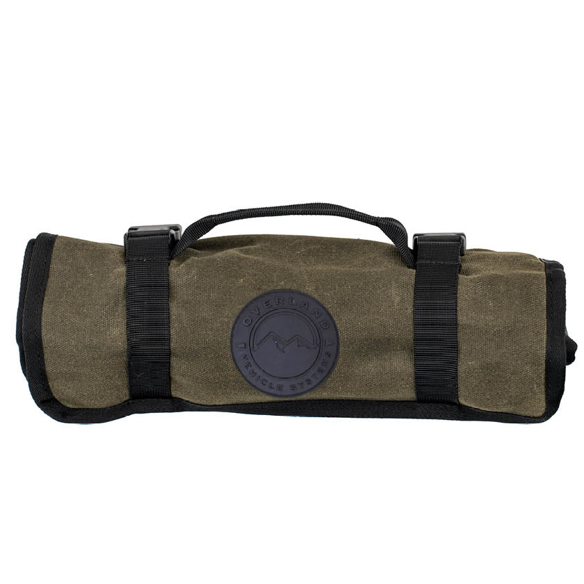 OVS Canyon Waxed Canvas Wrench Tool Roll — Feature shot: closed