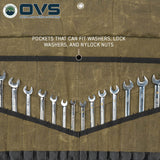 OVS Canyon Waxed Canvas Wrench Tool Roll — Feature shot: pockets
