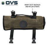 OVS Canyon Waxed Canvas Wrench Tool Roll — Feature shot: rolled up for storage