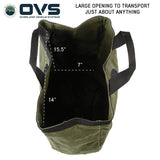 OVS Canyon Waxed Canvas Tote Bag — Feature shot: opened up