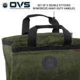 OVS Canyon Waxed Canvas Tote Bag — Feature shot: carry handles