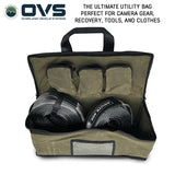 OVS Canyon Waxed Canvas Utility Bag — Feature shot: packed with recovery gear