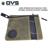 OVS Canyon Waxed Canvas 3-Bag Set – Small — Feature shot: see-through window pouch