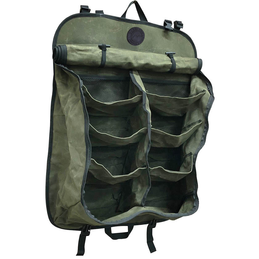 OVS Canyon Waxed Canvas Camping Gear Storage Bag — Feature shot: three-quarter view