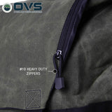 OVS Canyon Waxed Canvas Spare Tire Trash Bag – Extra Large — Feature shot: heavy-duty zipper