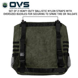 OVS Canyon Waxed Canvas Spare Tire Trash Bag – Extra Large — Feature shot: back mounting straps