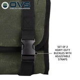 OVS Canyon Waxed Canvas Rolled First Aid Bag — Feature shot: heavy-duty buckle
