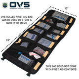 OVS Canyon Waxed Canvas Rolled First Aid Bag — Feature shot: dimensions diagram