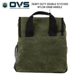 OVS Canyon Waxed Canvas Overnight Bag — Feature shot: rear view