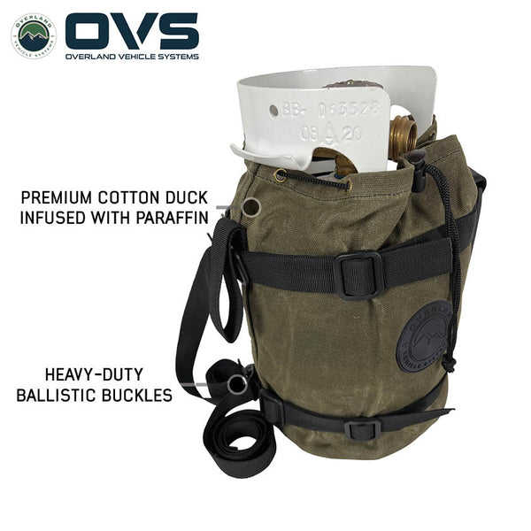 OVS Canyon Waxed Canvas Propane Bag — Feature shot: material close-up