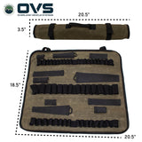 OVS Canyon Waxed Canvas Rolled Socket Organizer — Feature shot: dimensions diagram