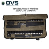 OVS Canyon Waxed Canvas Rolled Socket Organizer — Feature shot: rolled up for storage
