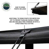 OVS XD Nomadic 180 Awning — Feature shot: tie-down points that anchor the poles and shed rainwater