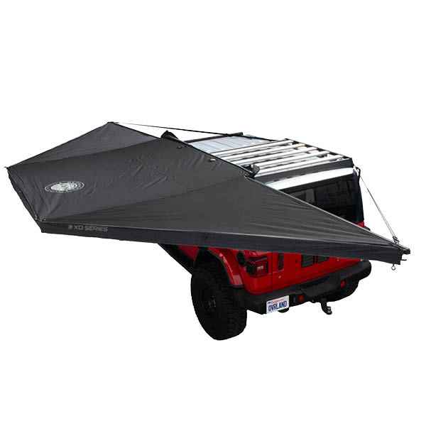 OVS XD Nomadic 180 Awning — Feature shot: deployed on a Jeep