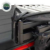 OVS XD Nomadic 180 Awning — Feature shot: rivet-free pivoting rafter arm at the hinge