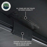 OVS XD Nomadic 270 Awning & Wall Kit Combo — Feature shot: heat-sealed seams and support poles stowed along the rafters