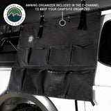 OVS XD Nomadic 270 Awning with Lights & Blackout — Feature shot: included organizer hanging from the C-channel