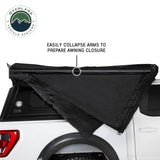 OVS XD Nomadic 270 Awning with Lights & Blackout — Feature shot: straps for rolling up the awning closure