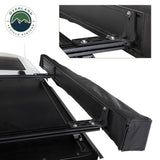 OVS XD Nomadic 270 Awning with Lights & Blackout — Feature shot: heavy-duty powder-coated steel mounting brackets on the rack