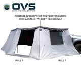 OVS XD Nomadic 270 Awning Walls with Blackout — Feature shot: Grey Hex reflective overlay fabric
