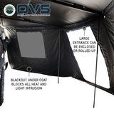 OVS XD Nomadic 270 Awning Walls with Blackout — Feature shot: large entrance door with blackout coating