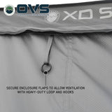 OVS XD Nomadic 270 Awning Walls with Blackout — Feature shot: secure enclosure flaps with hook-and-loop closures