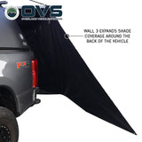 OVS XD Nomadic 270 Awning Walls with Blackout — Feature shot: wall 3 covers the rear of the vehicle