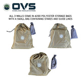 OVS XD Nomadic 270 Awning Walls with Blackout — Feature shot: storage bags included with each wall