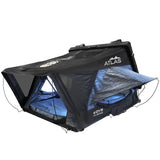 OVS XD Atlas — Feature shot: cantilever tent open, three-quarter view